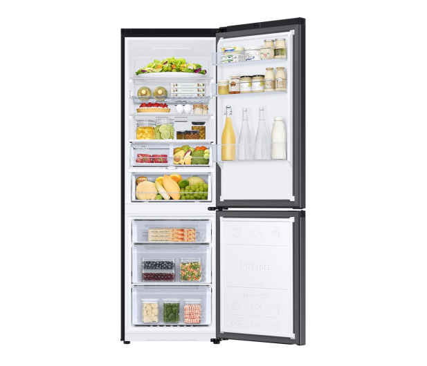 Lodówka Samsung RB34C675EBN EF No Frost 183,5cm Czarna Połysk Komora Zero AI 344L - 1217373 - zdjęcie 4